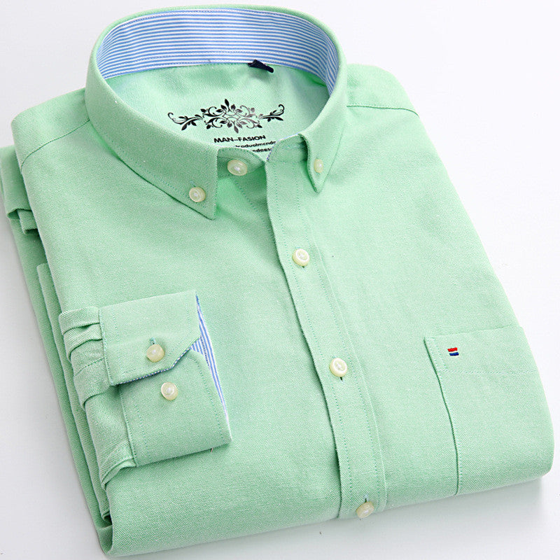 Pure Color Casual Non-Iron Cotton Shirt